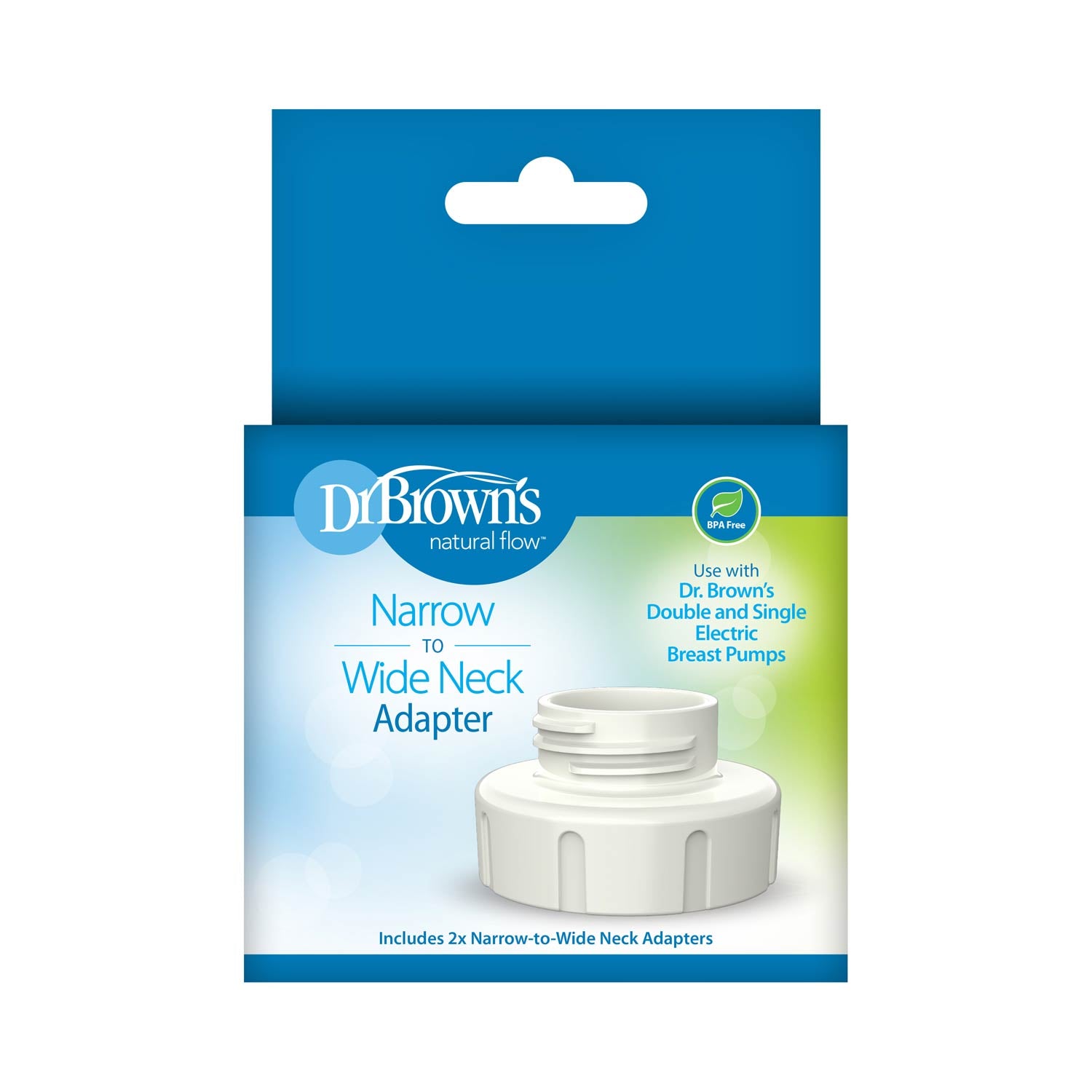 Dr. Brown's Narrow to Wide-Neck Adapter for Customflow Double Electric Breast Pump. 2 pk - Image 2