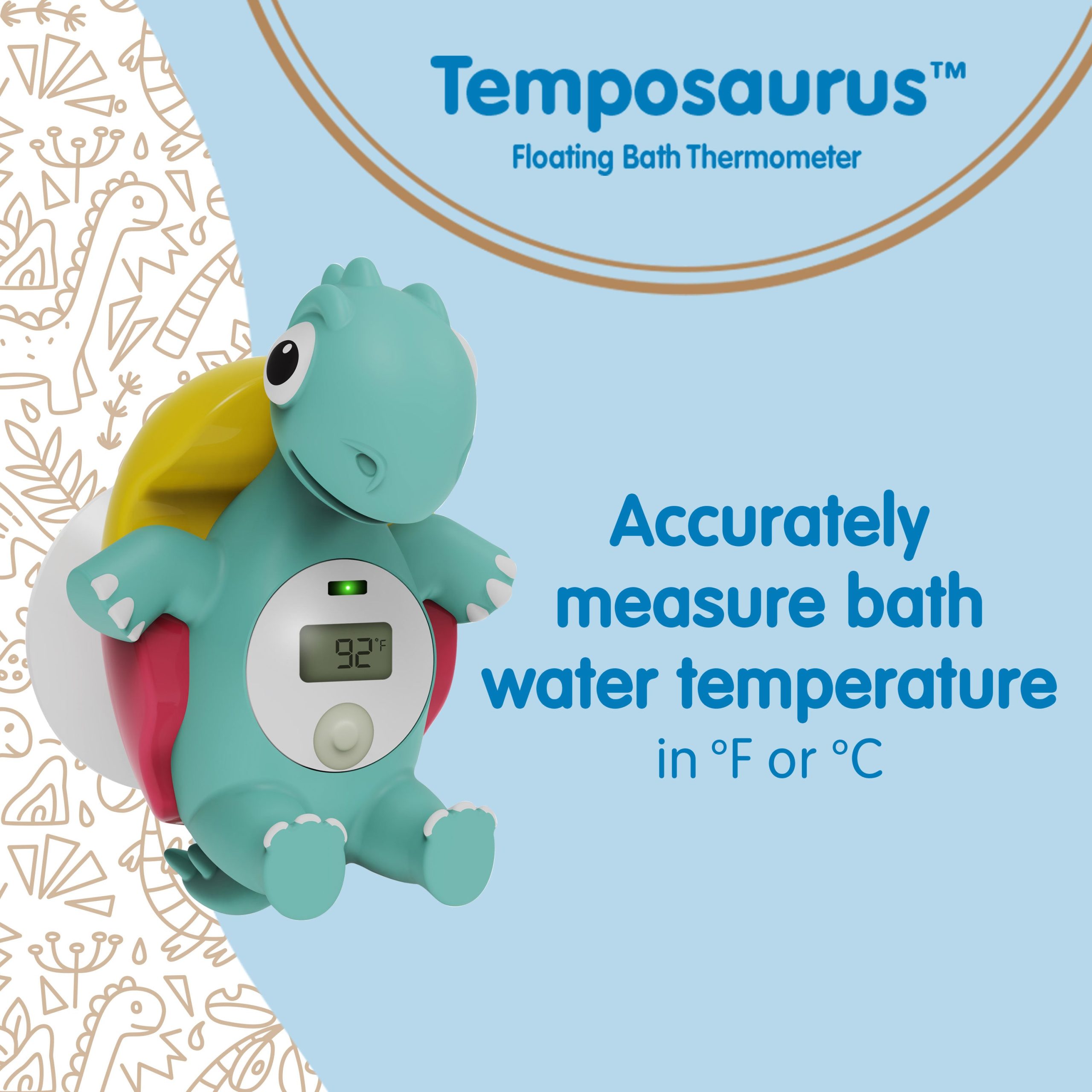 Dr. Brown's™ CleanUp™ Temposaurus™ Floating Bath Thermometer - Image 4