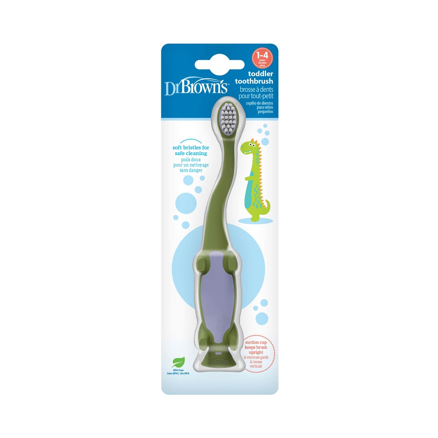 Dr. Brown's Toddler Toothbrush. Dinosaur. 1-Pack - Image 2