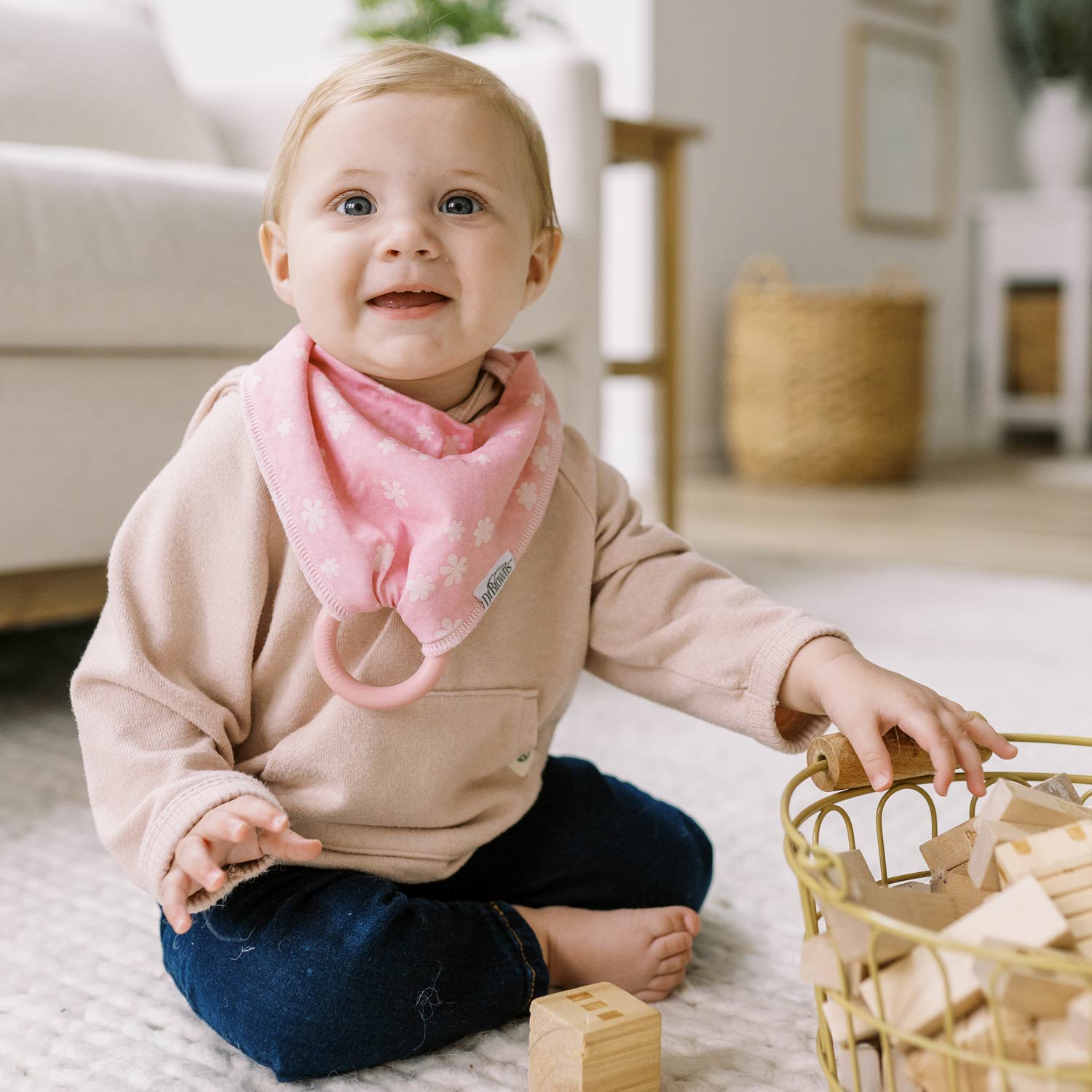 Dr. Brown's™ Bandana Bibs with Removable Teether - Image 3