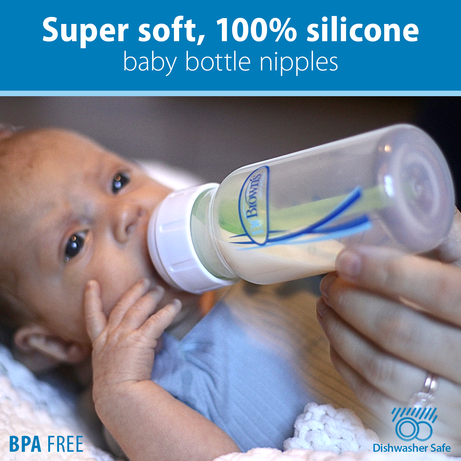 Dr. Brown's Natural Flow Narrow Baby Bottle Silicone Nipple. Level T. 6-Pack - Image 6