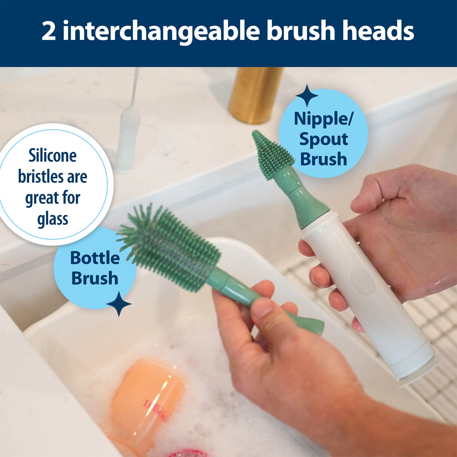 Dr. Brown's™ Electric Silicone Brush Set - Image 4