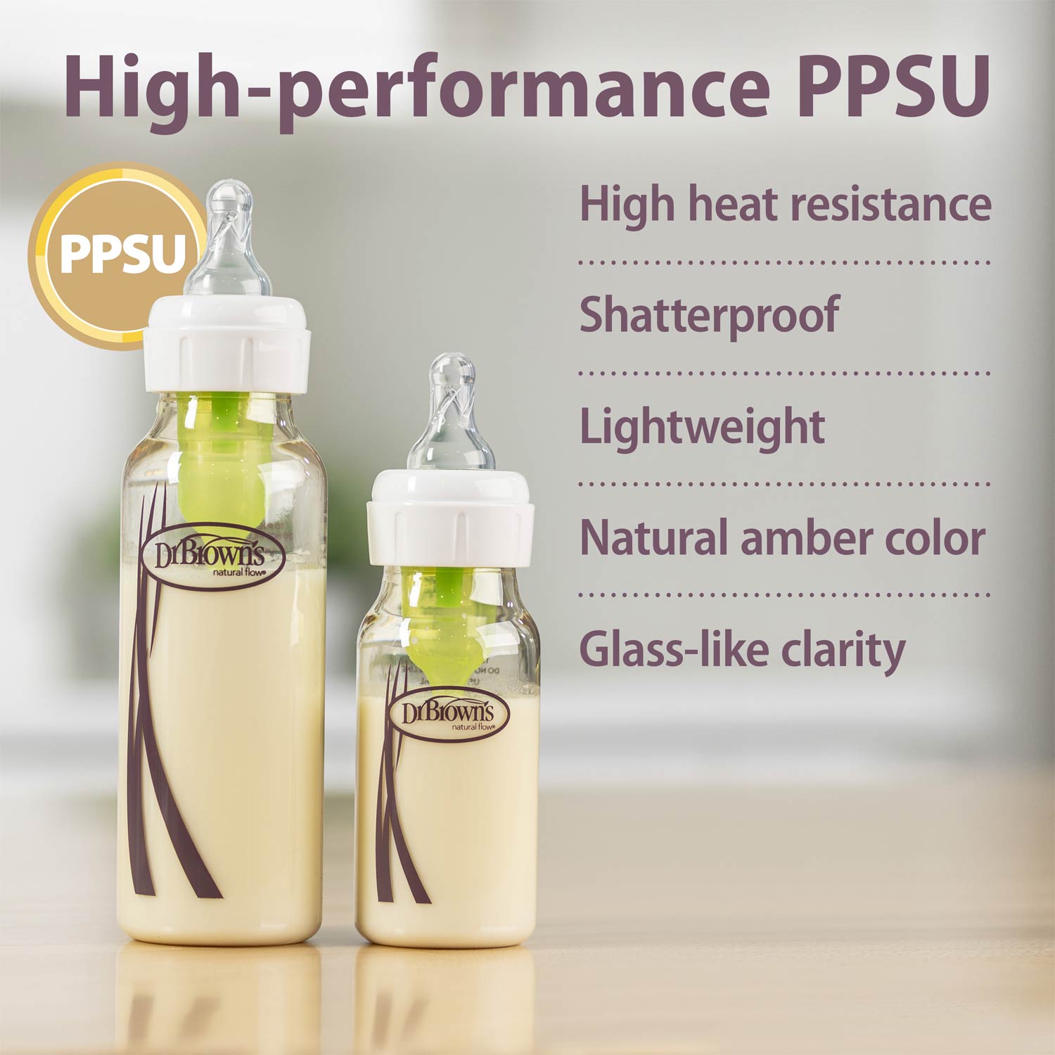 Dr. Brown's Anti-Colic Options+™ Narrow PPSU Baby Bottle - Image 3