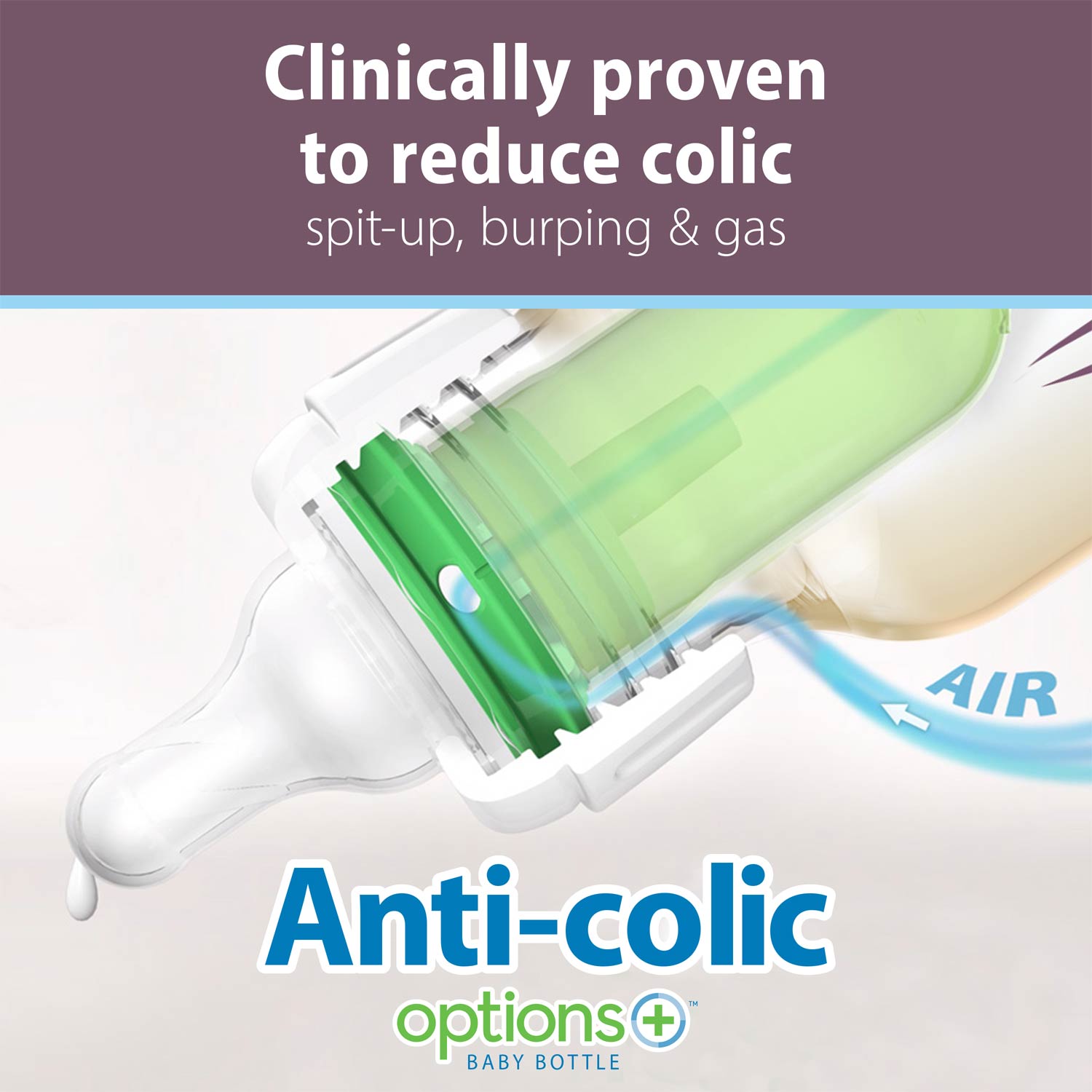 Dr. Brown's Anti-Colic Options+™ Narrow PPSU Baby Bottle - Image 4