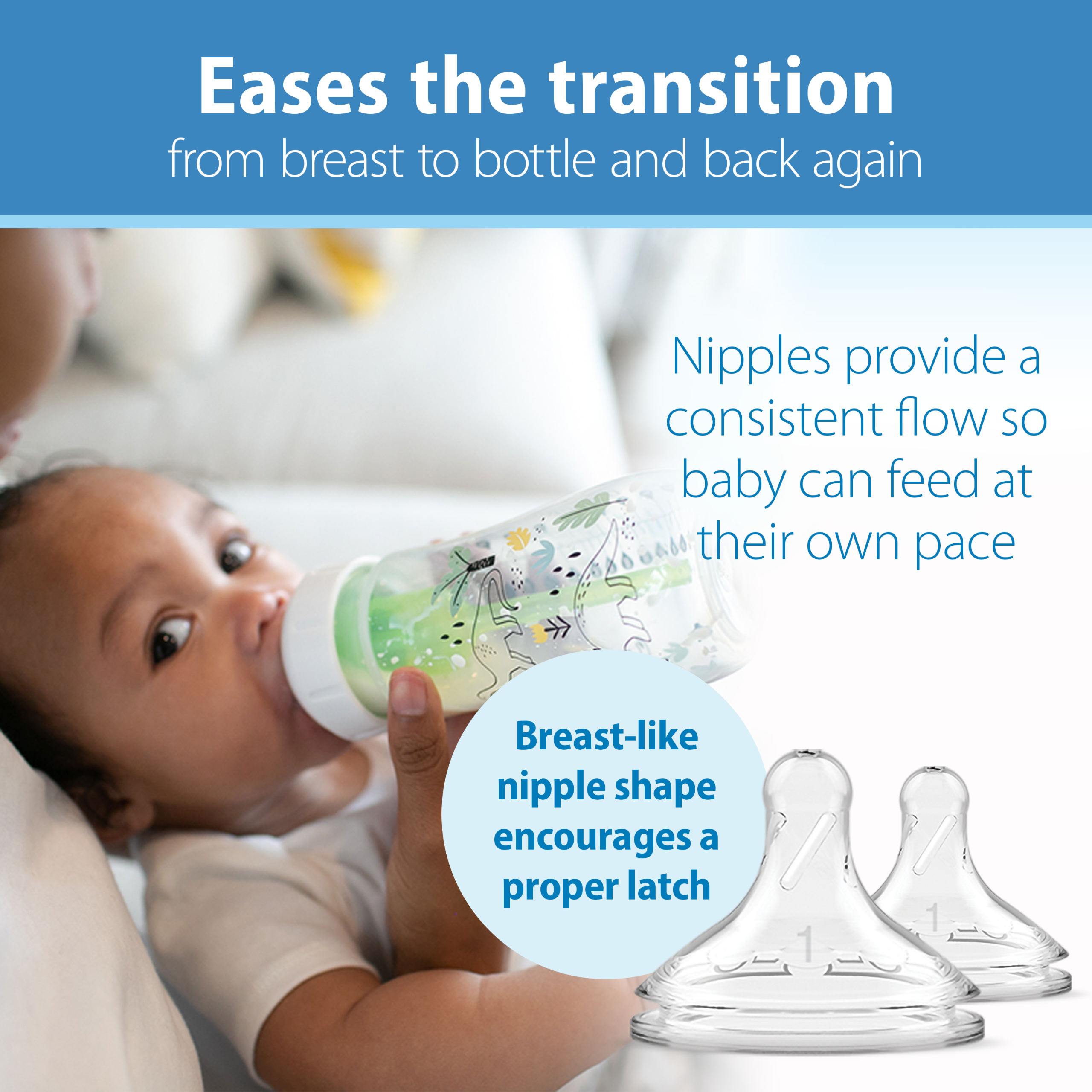 Dr. Brown's Natural Flow Anti-Colic Options+ Wide-Neck Baby Bottle. 9oz/270mL. 2-Pack - Image 3