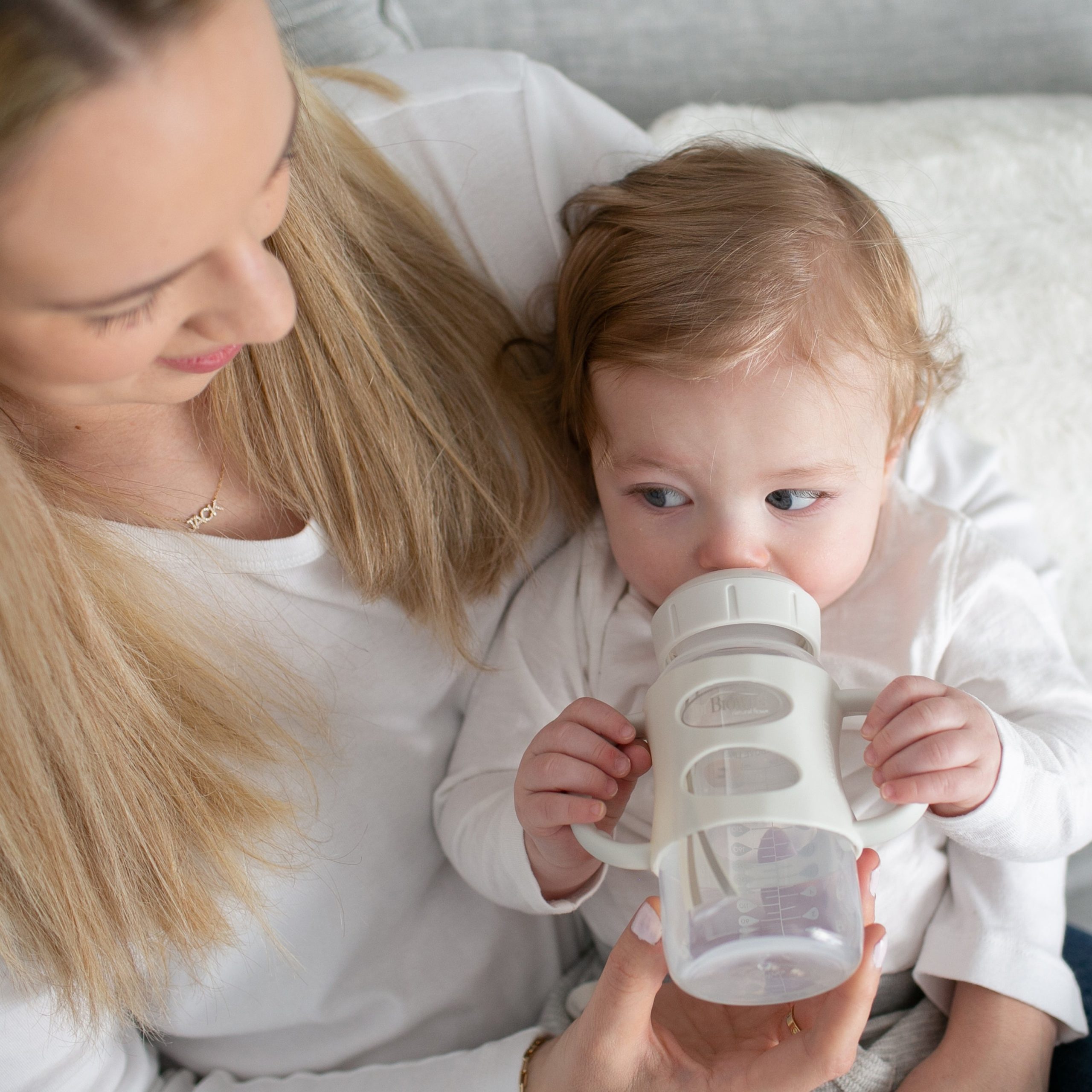 Dr. Brown's Milestones Wide-Neck Sippy Spout Bottle with Silicone Handles. 9 oz/270 mL - Image 4