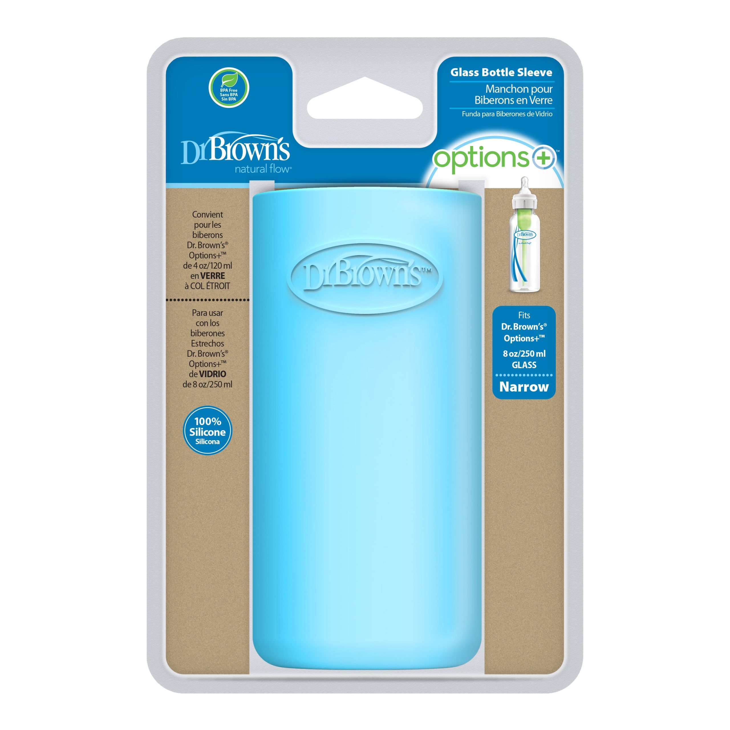 Dr. Brown's Natural Flow® Options+™ Narrow Glass Bottle Silicone Sleeves - Image 2