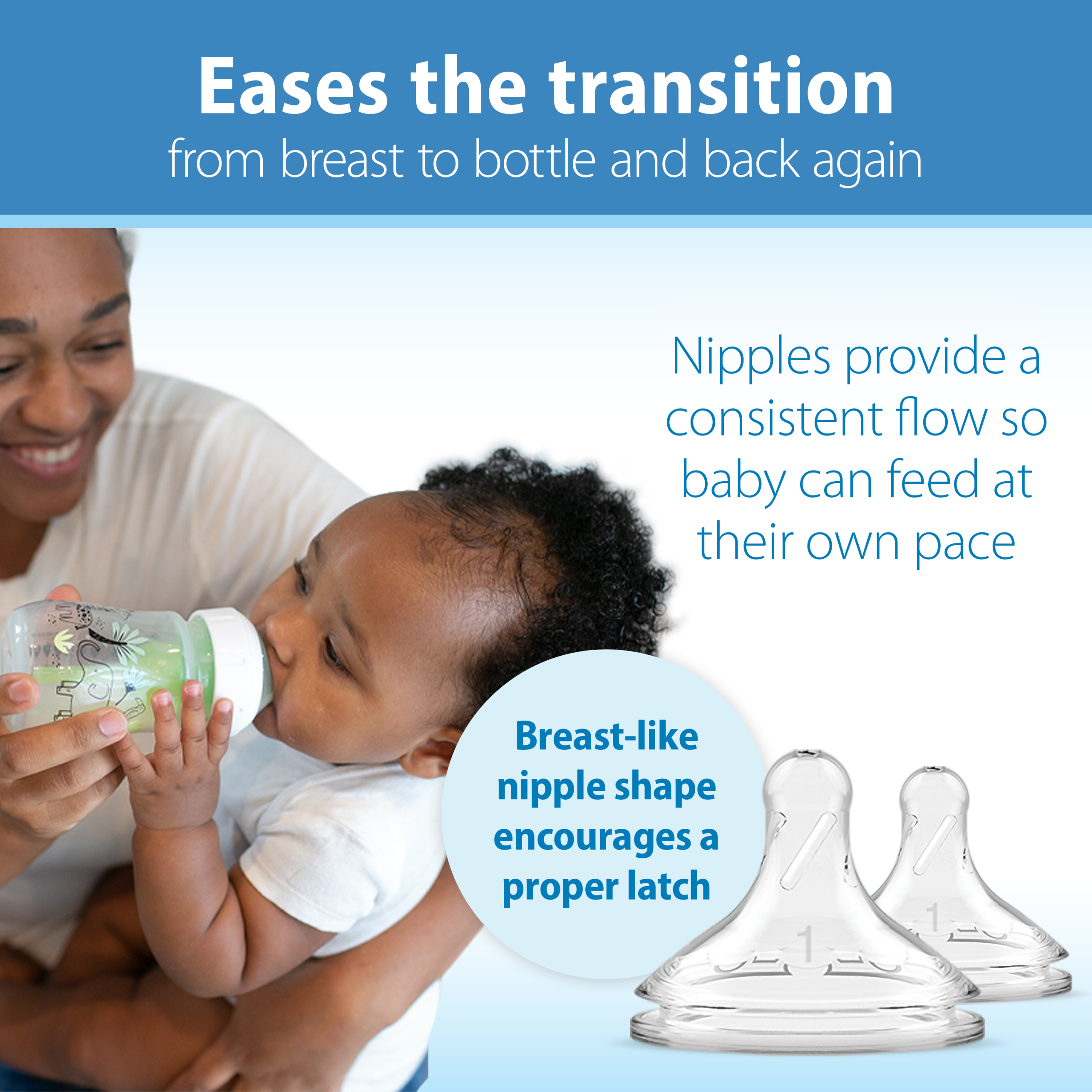 Dr. Brown's Natural Flow Anti-Colic Options+ Wide-Neck Baby Bottle. 5oz/150mL. 2-Pack - Image 4