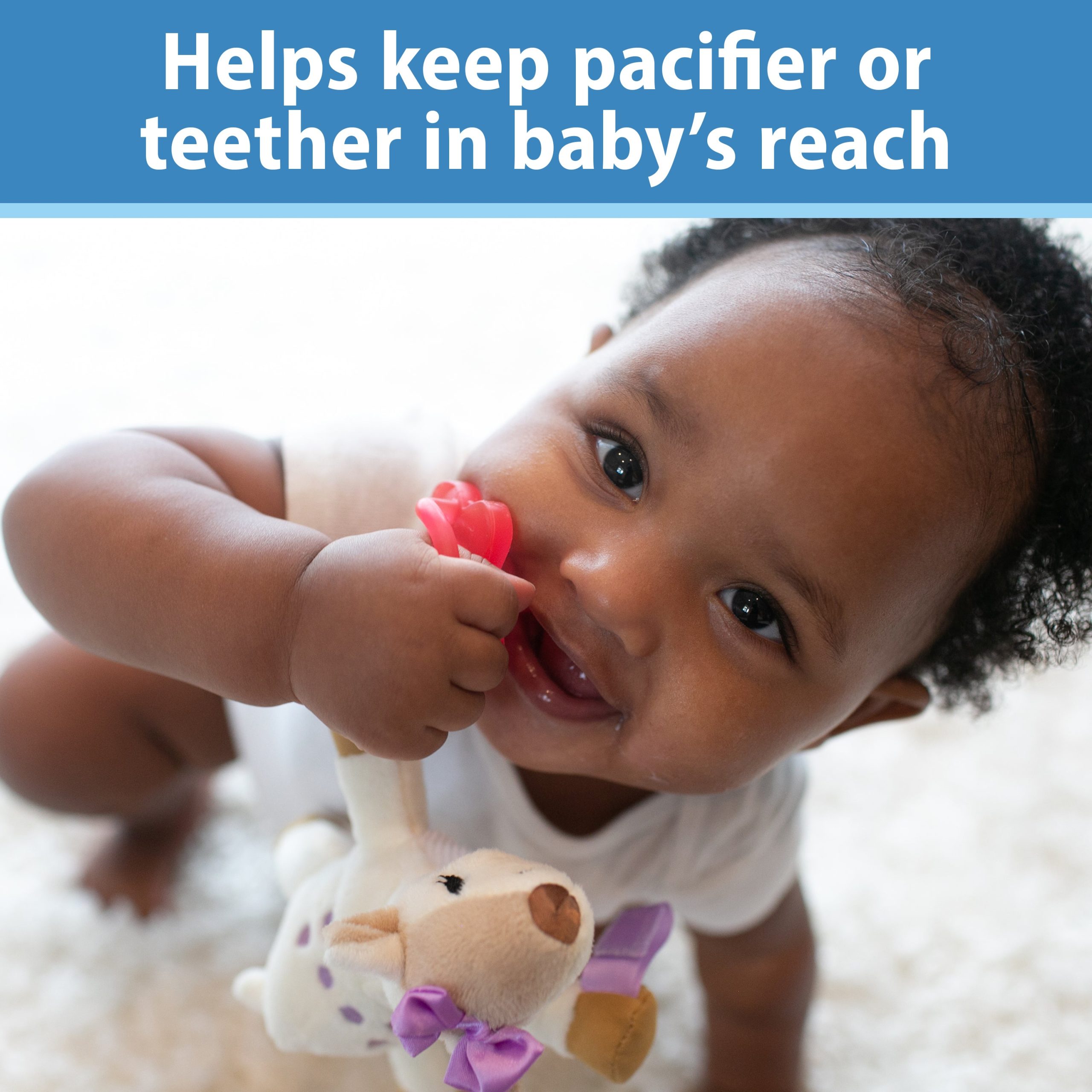 Dr. Brown's® Lovey Pacifier and Teether Holder. Deer - Image 4