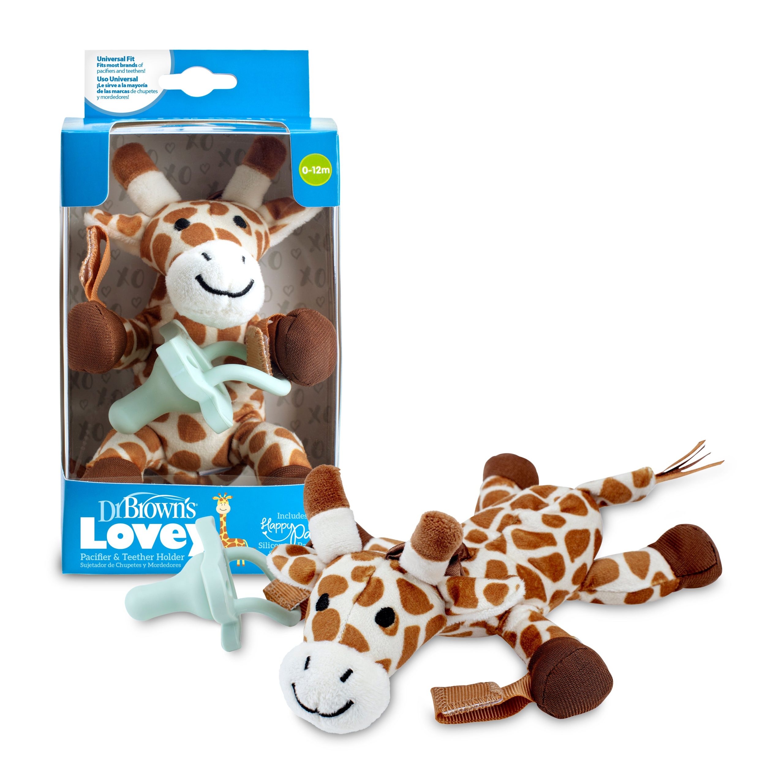 Dr. Brown's® Lovey Pacifier and Teether Holder. Giraffe - Image 3