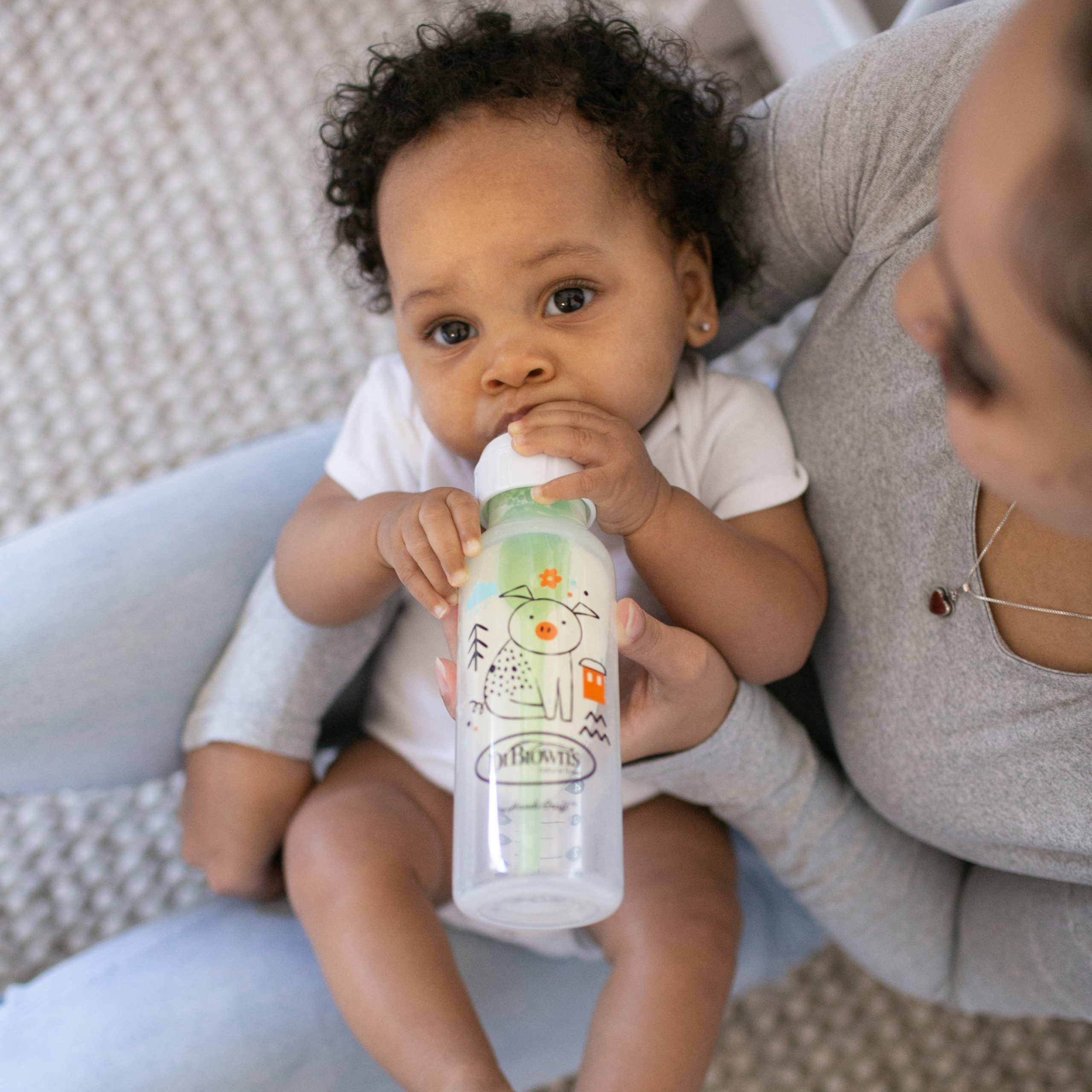 Dr. Brown's Natural Flow Anti-Colic Options+ Narrow Baby Bottle. with Level 1 Slow Flow Nipple. 2-Pack - Image 3