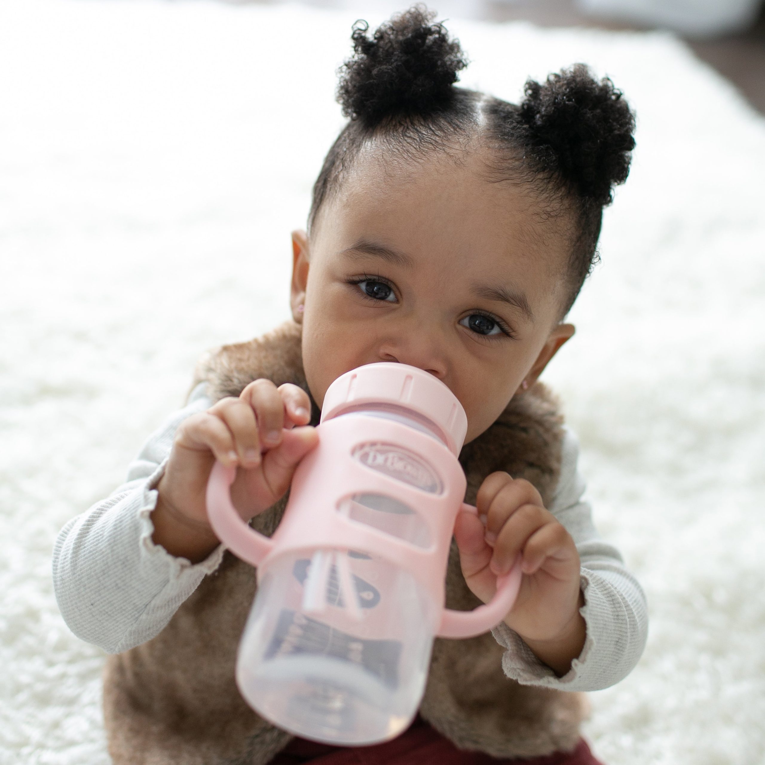 Dr. Brown's Milestones Wide-Neck Sippy Spout Bottle with Silicone Handles. 9 oz/270 mL - Image 4