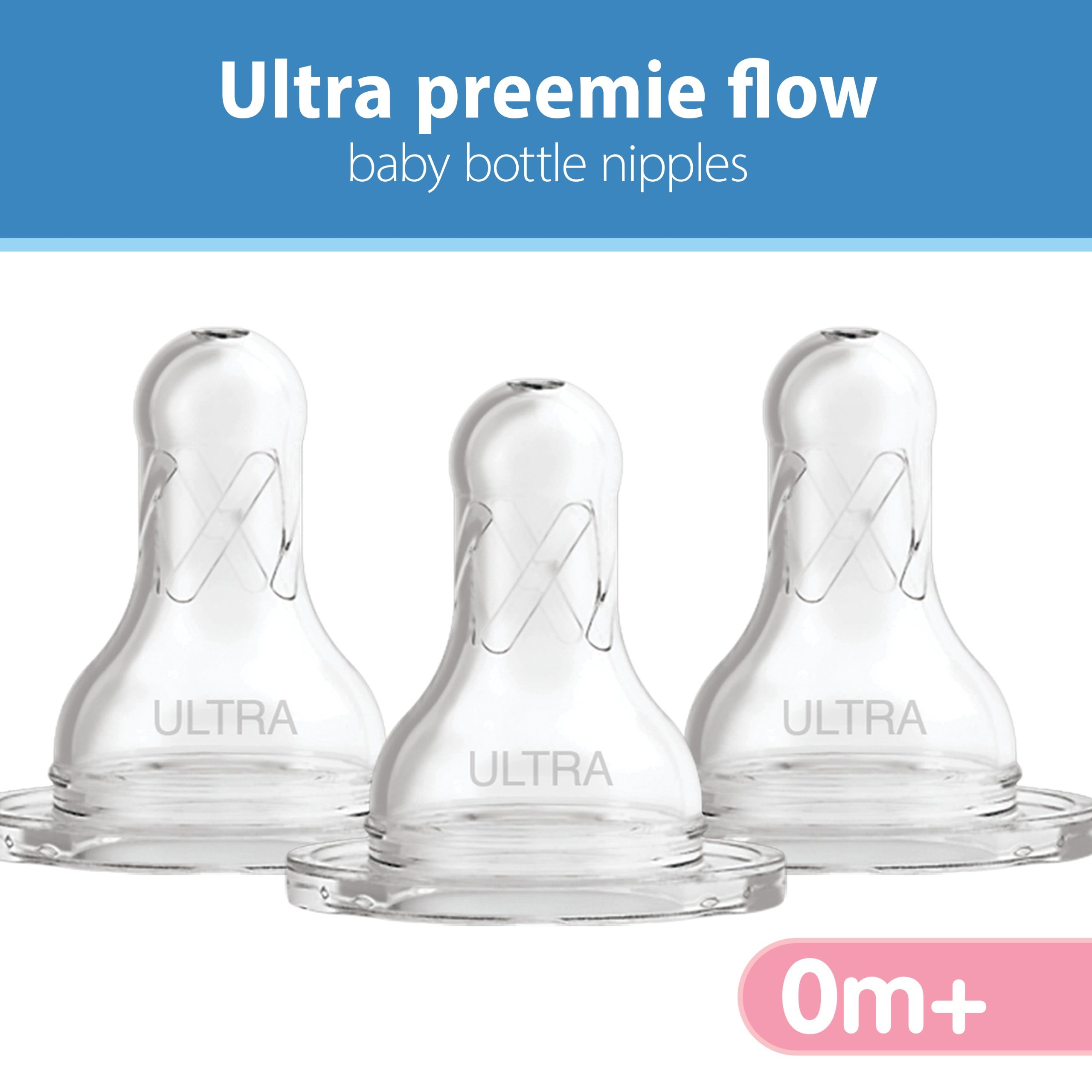 Dr. Brown's Natural Flow Narrow Baby Bottle Silicone Nipple. Ultra Preemie. 6-Pack - Image 2