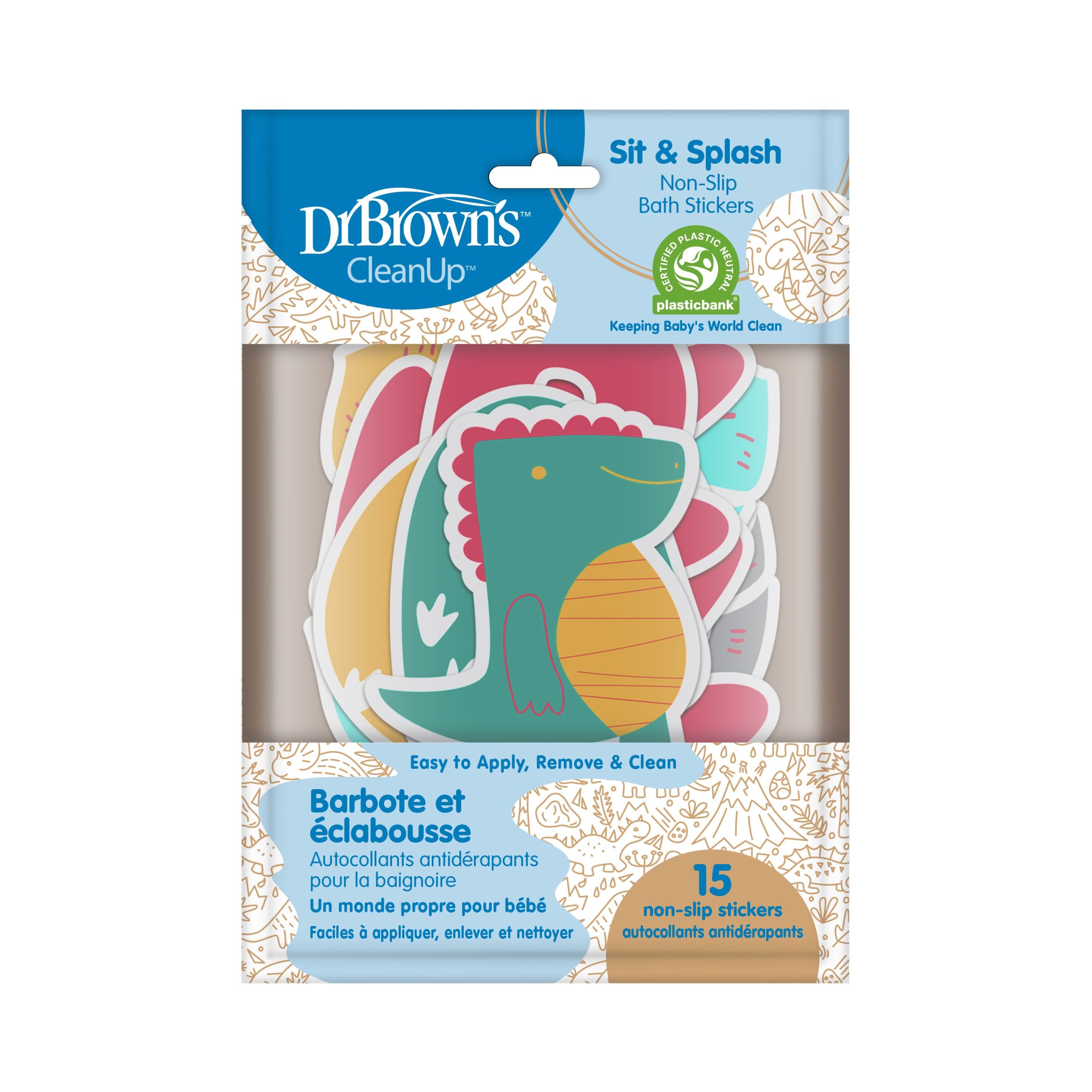 Dr. Brown's™ CleanUp™ Sit & Splash Non-Slip Bath Stickers - Image 2