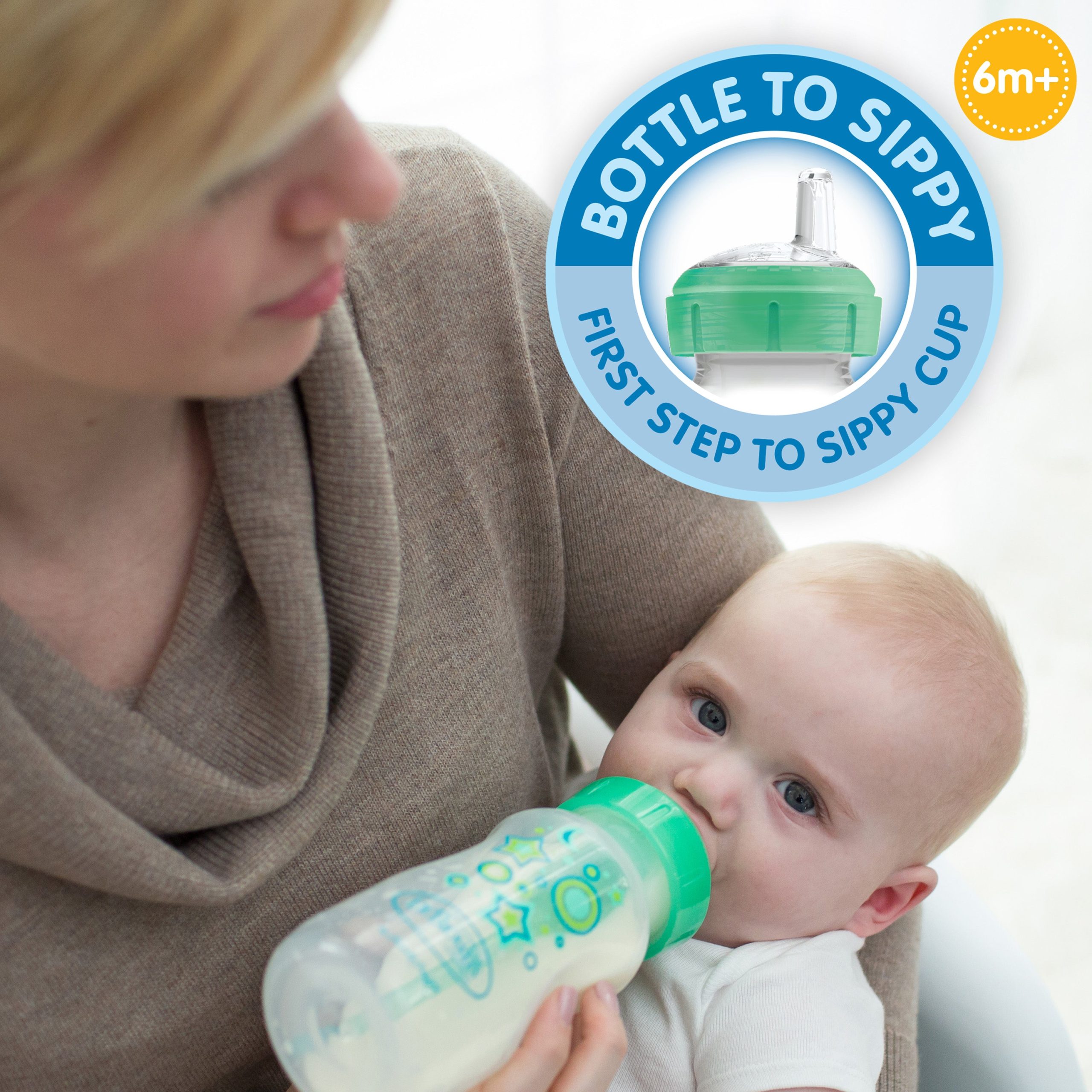 Dr. Brown's Natural Flow Anti-Colic Options+ Wide-Neck Sippy Bottle Starter Kit - Image 3