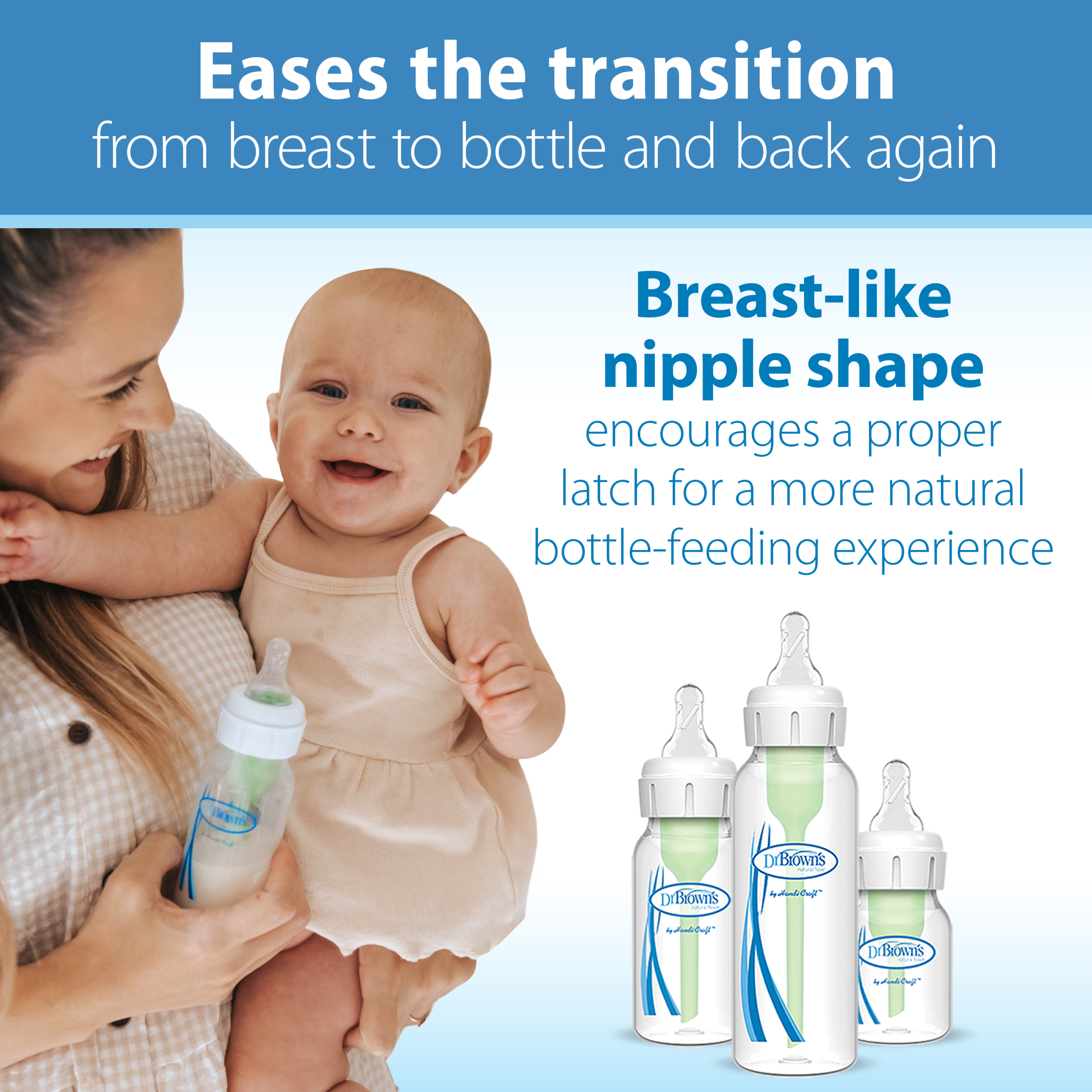 Dr. Brown's Natural Flow Narrow Baby Bottle Silicone Nipple. Level 1. 2-Pack - Image 5
