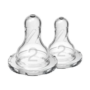 Dr. Brown's Natural Flow Narrow Baby Bottle Silicone Nipple. Level 2. 2-Pack