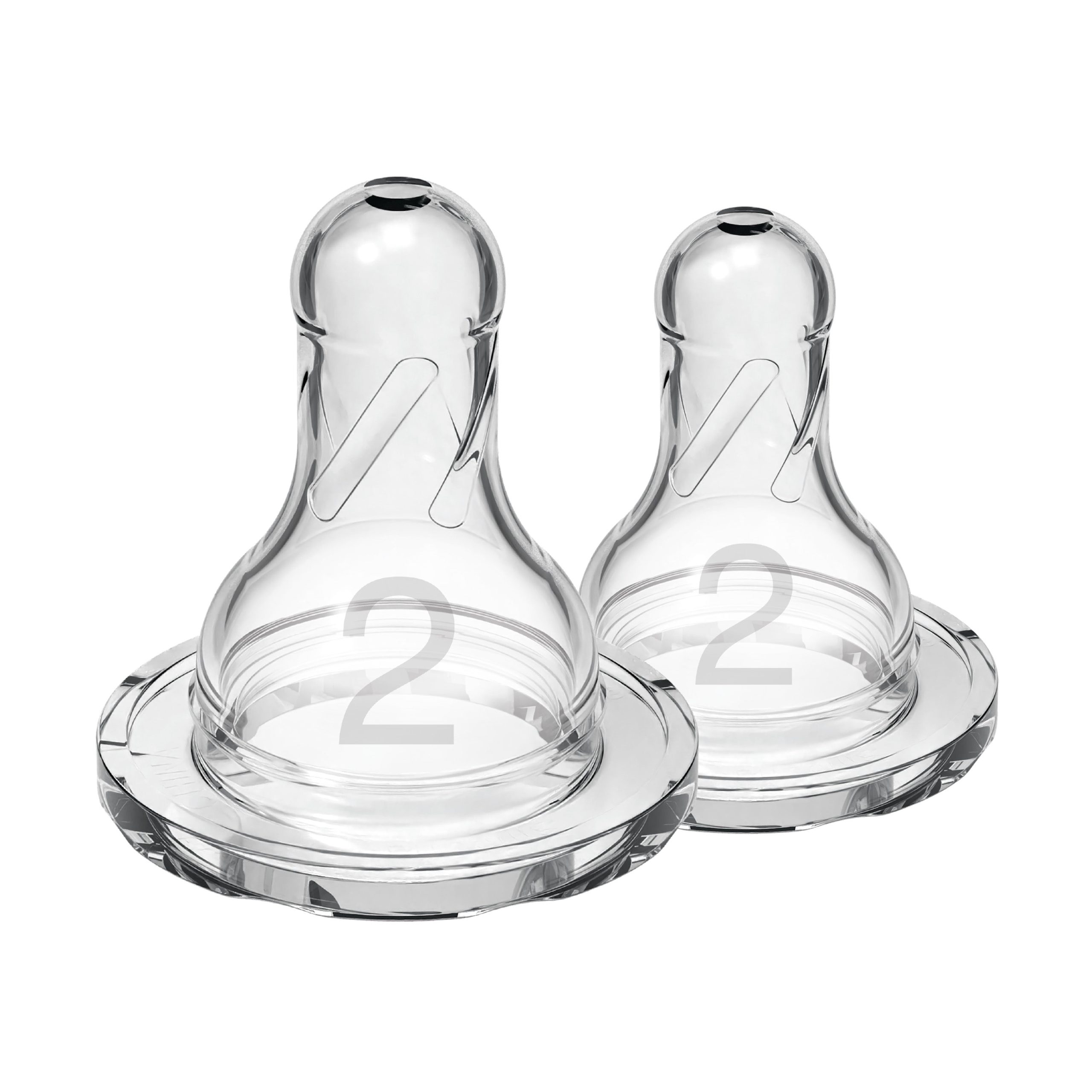 Dr. Brown's Natural Flow Narrow Baby Bottle Silicone Nipple. Level 2. 2-Pack