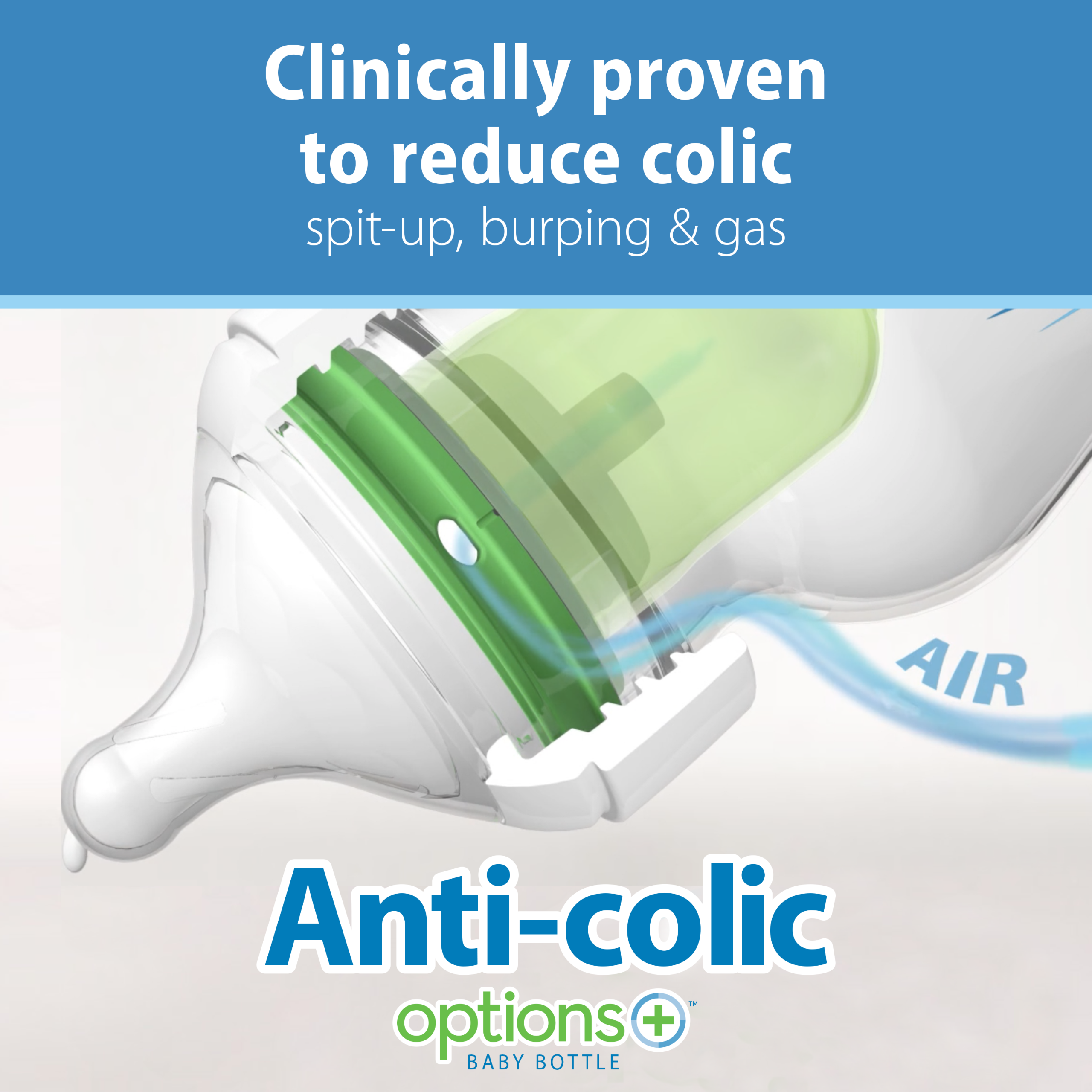 Dr. Brown's Natural Flow Anti-Colic Options+ Wide-Neck Baby Bottle. with Level 1 Slow Flow Nipple - Image 4