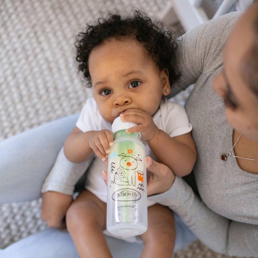 Dr. Brown's Natural Flow Anti-Colic Options+ Narrow Baby Bottle. with Level 1 Slow Flow Nipple. 2-Pack - Image 3