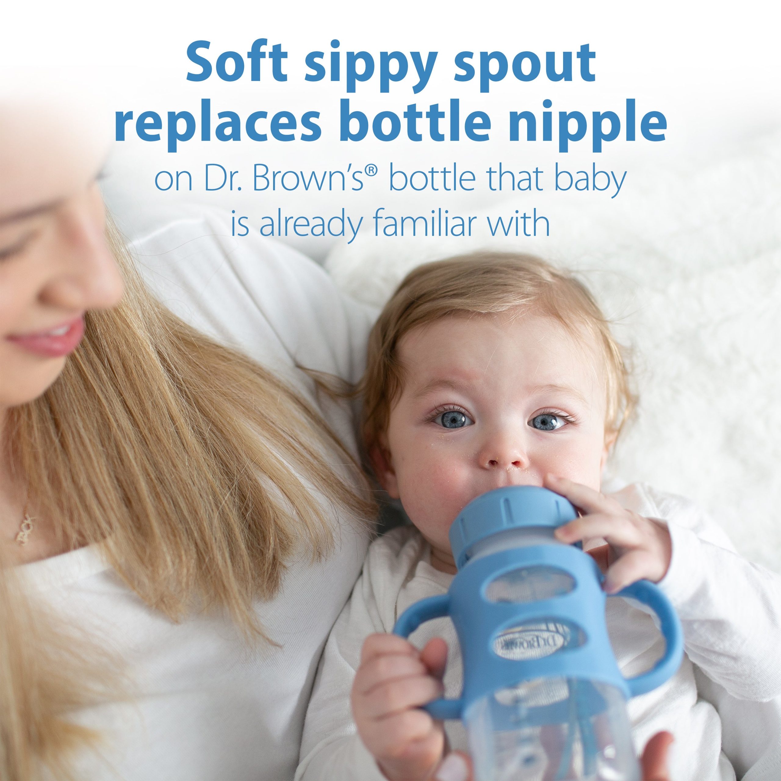 Dr. Brown's Milestones Wide-Neck Sippy Spout Bottle with Silicone Handles. 9 oz/270 mL - Image 4