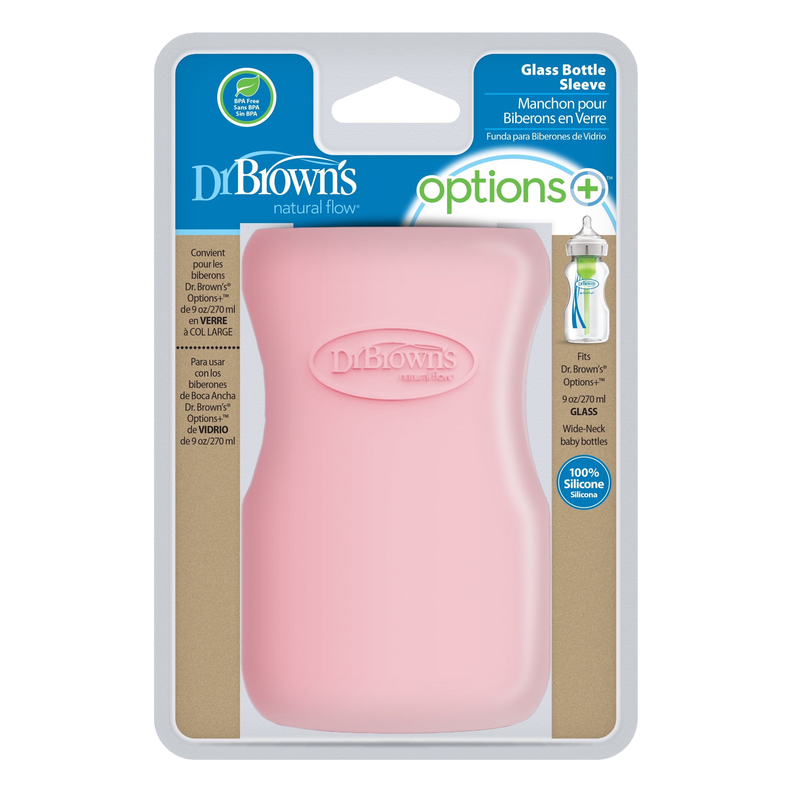 Dr. Brown's Natural Flow® Options+™ Wide-Neck Glass Bottle Silicone Sleeves - Image 2