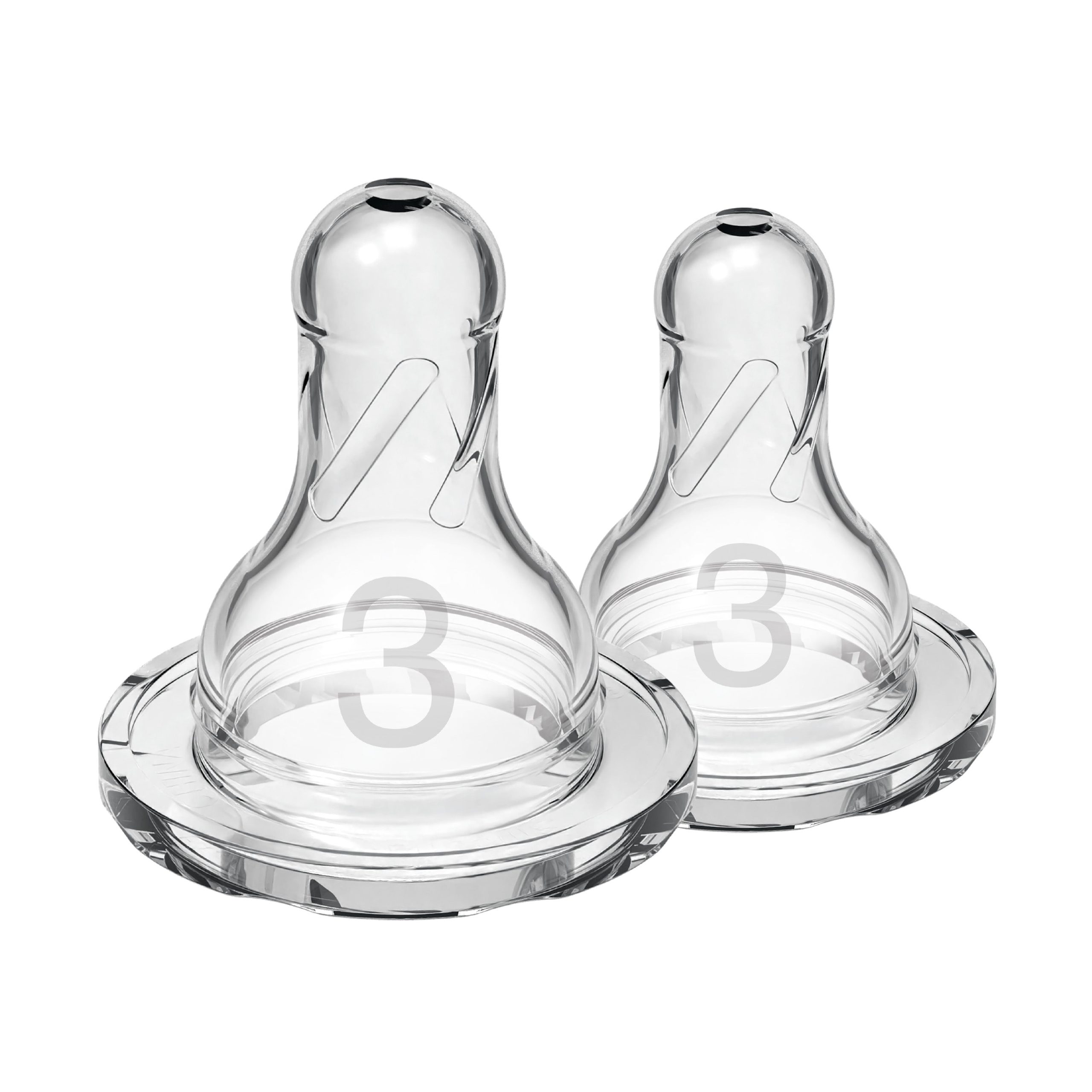 Dr. Brown's Natural Flow Narrow Baby Bottle Silicone Nipple. Level 3. 2-Pack