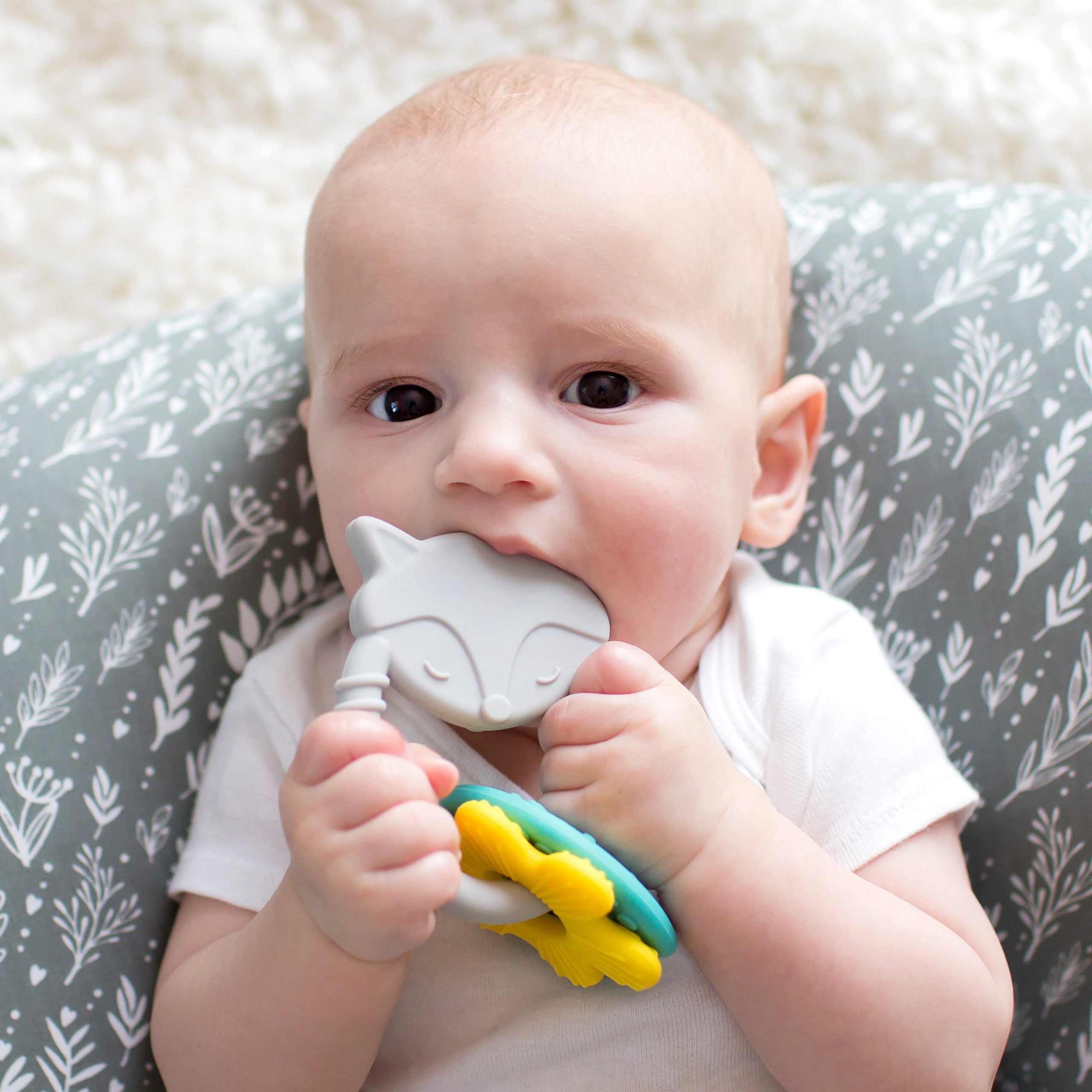 Dr. Brown's® Learning Loop Silicone Ring Teether. Fox - Image 4