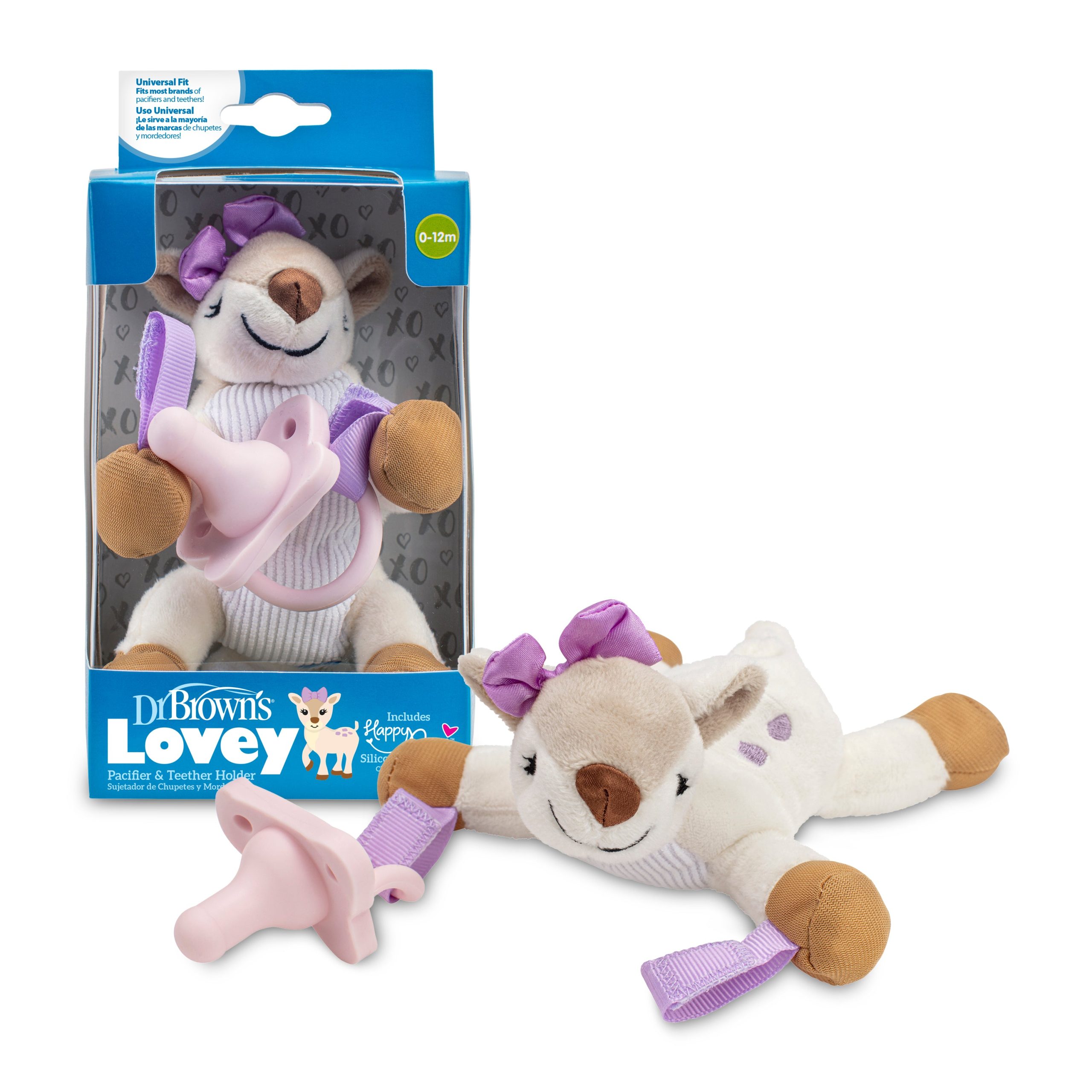 Dr. Brown's® Lovey Pacifier and Teether Holder. Deer - Image 3