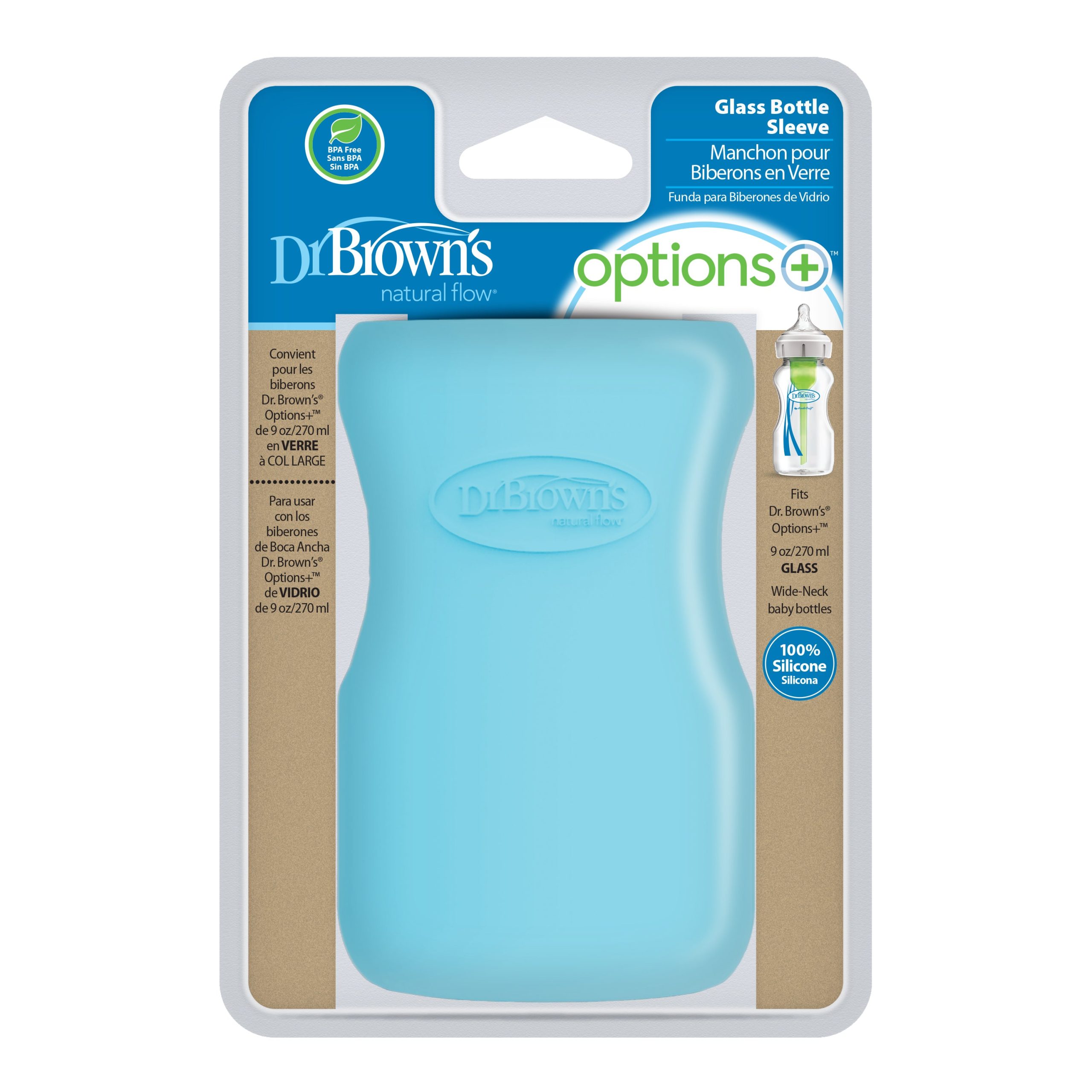 Dr. Brown's Natural Flow® Options+™ Wide-Neck Glass Bottle Silicone Sleeves - Image 2
