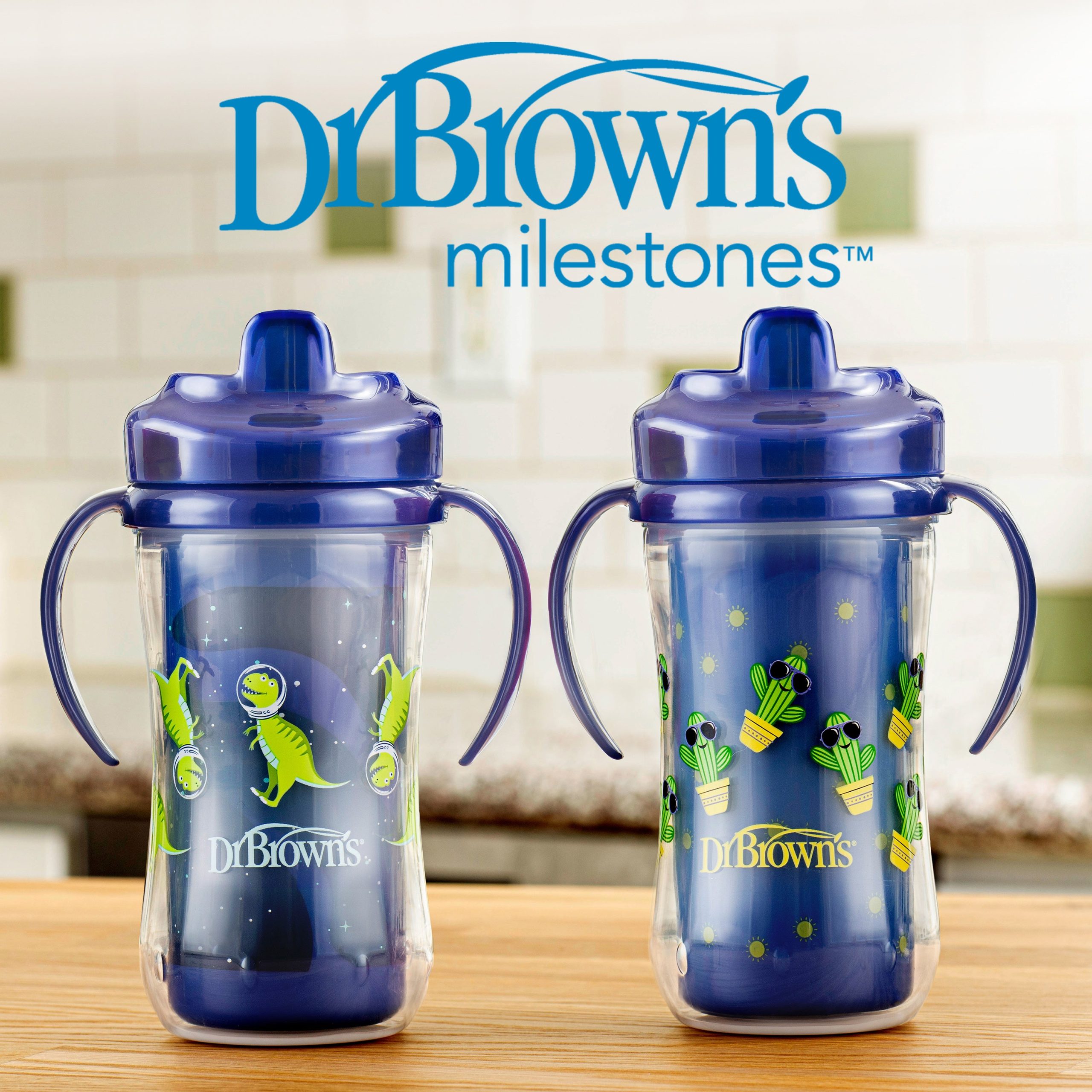 Dr. Brown's Milestones™ Insulated Hard Spout Sippy Cup. 2-Pack - Image 2