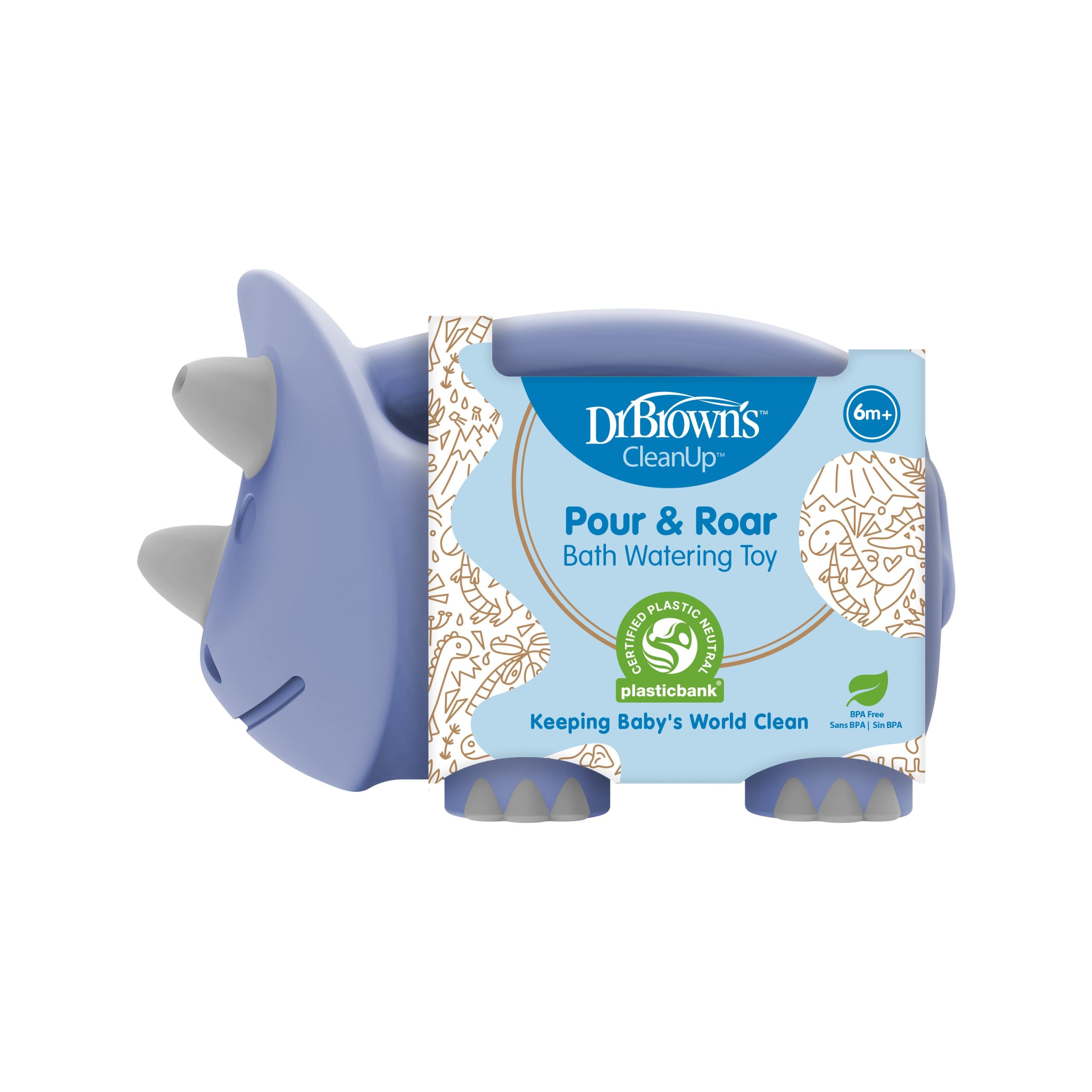 Dr. Brown's™ CleanUp™ Pour & Roar Watering Can Bath Toy - Image 3