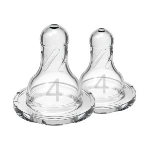 Dr. Brown's Natural Flow Narrow Baby Bottle Silicone Nipple. Level 4. 2-Pack