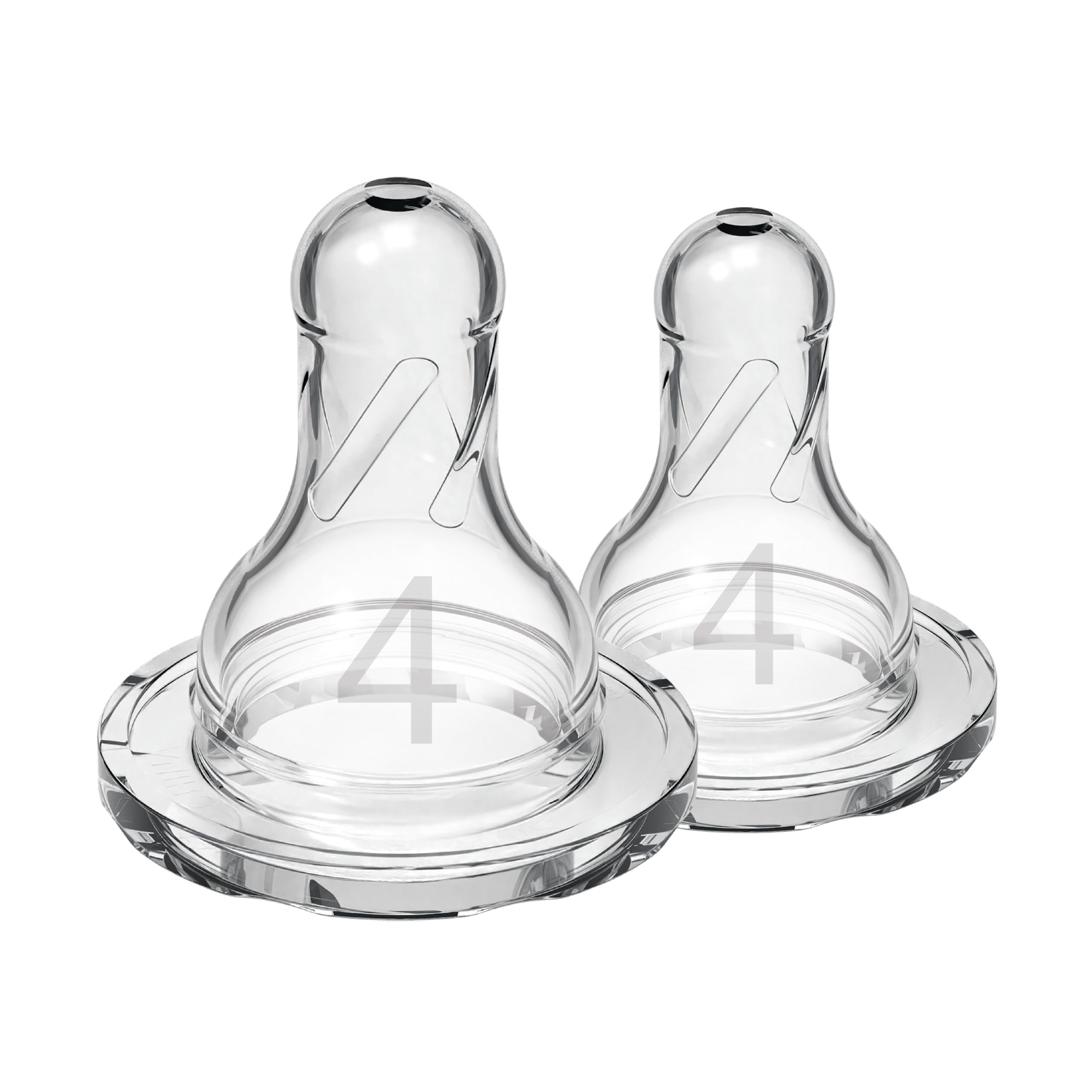 Dr. Brown's Natural Flow Narrow Baby Bottle Silicone Nipple. Level 4. 2-Pack