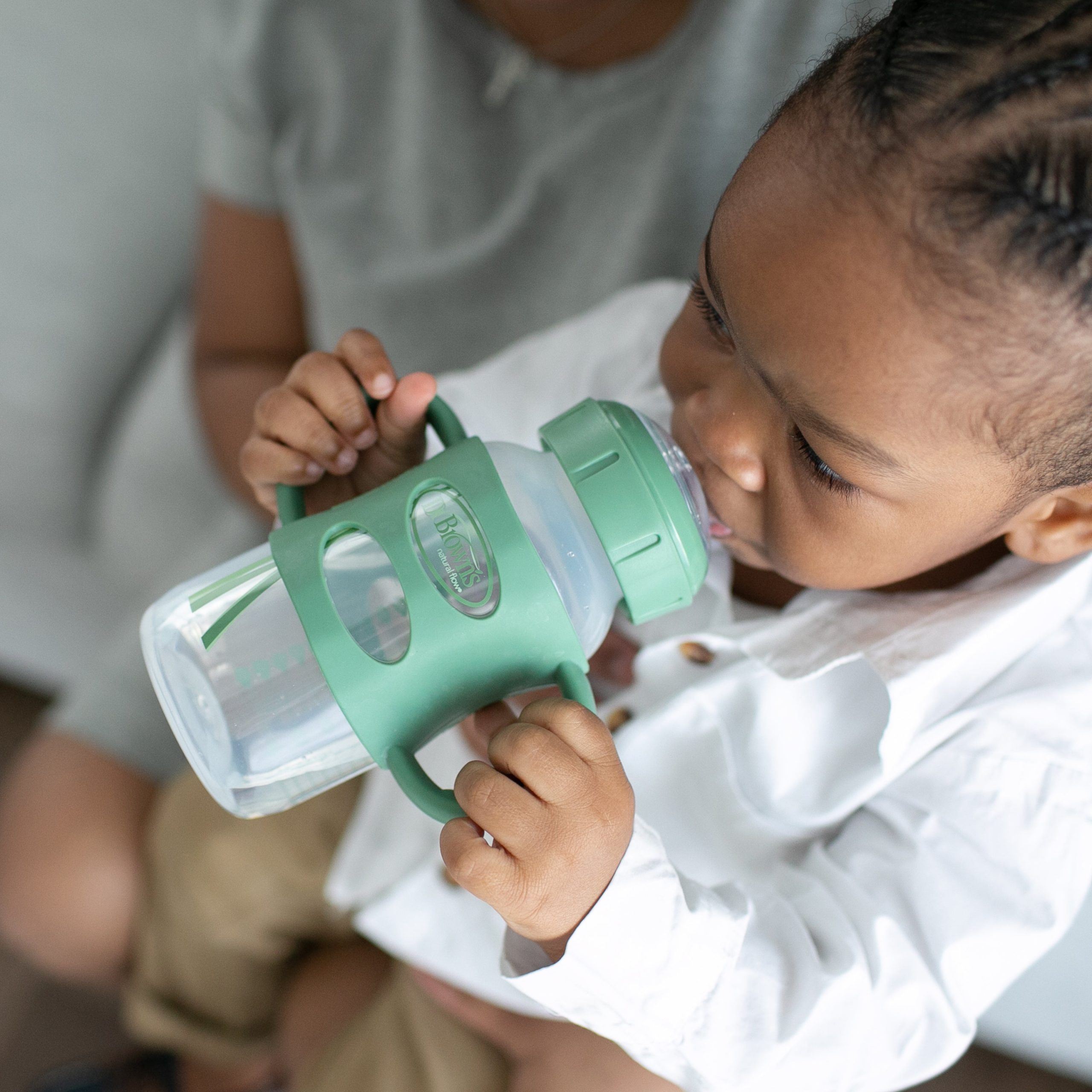 Dr. Brown's Milestones Wide-Neck Sippy Spout Bottle with Silicone Handles. 9 oz/270 mL - Image 4
