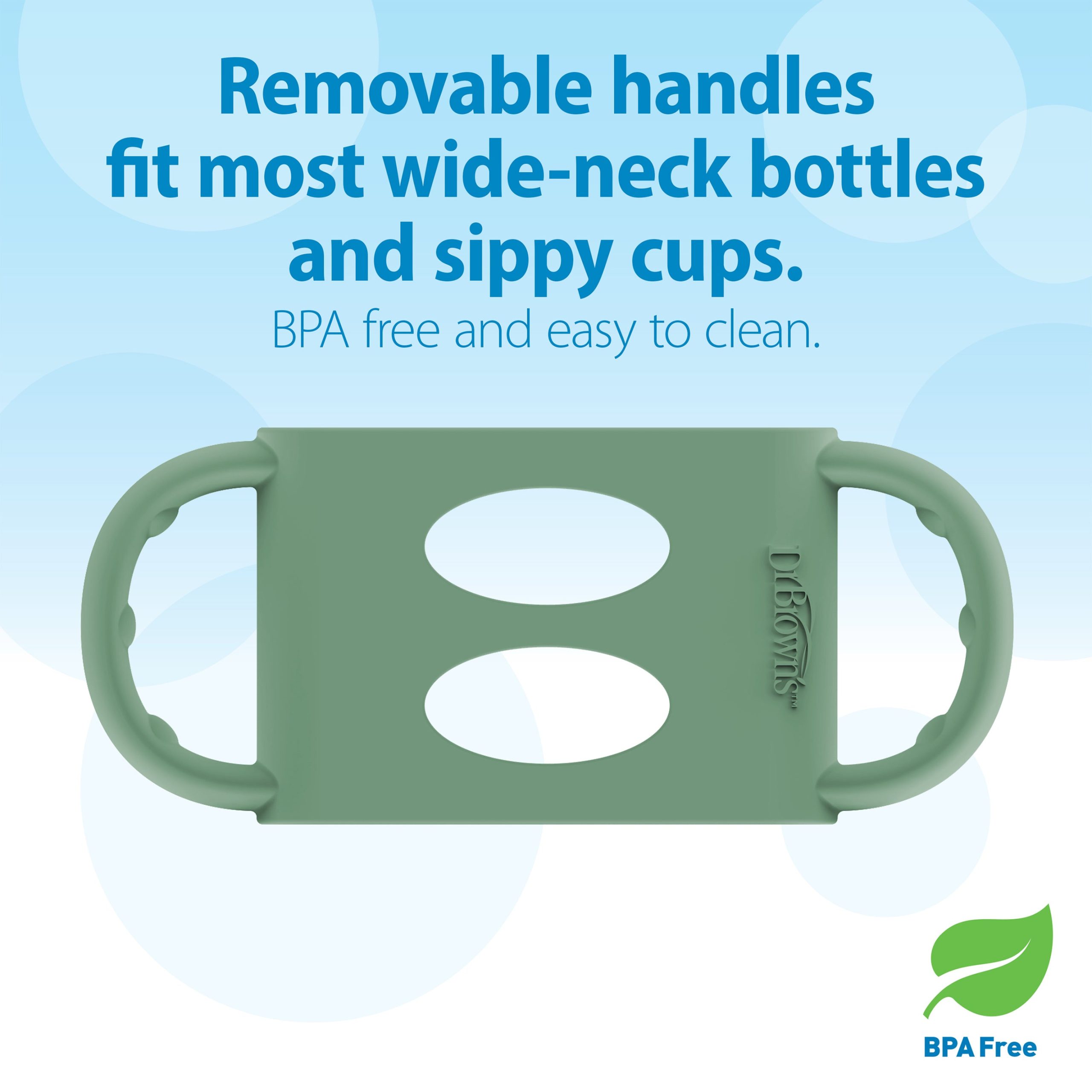 Dr. Brown's Milestones Wide-Neck Sippy Spout Bottle with Silicone Handles. 9 oz/270 mL - Image 3